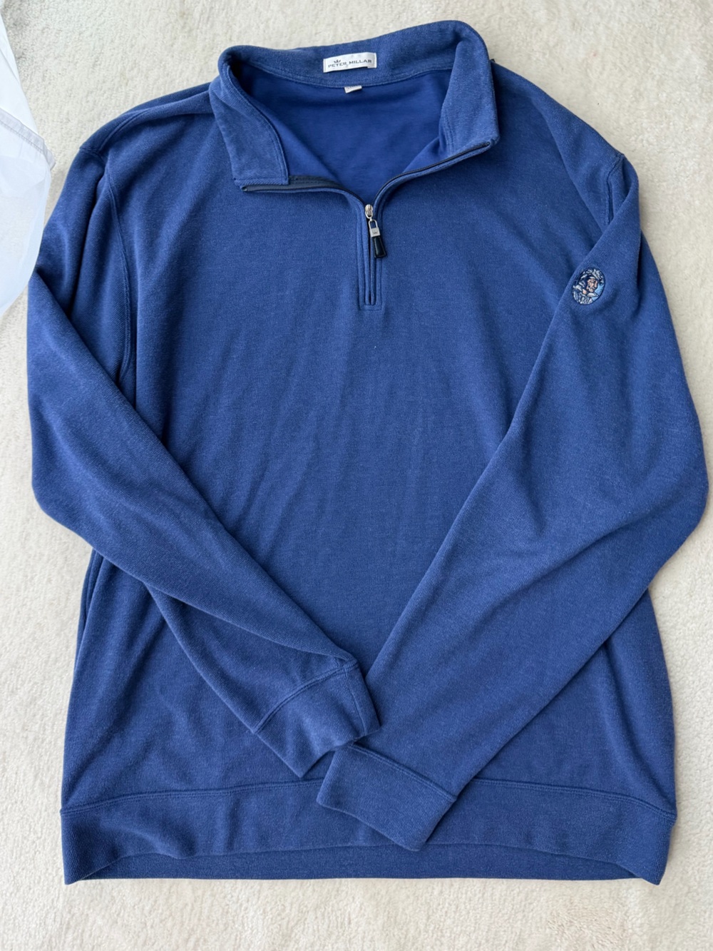 Peter Millar Navy Quarter-Zip Pullover Sweater